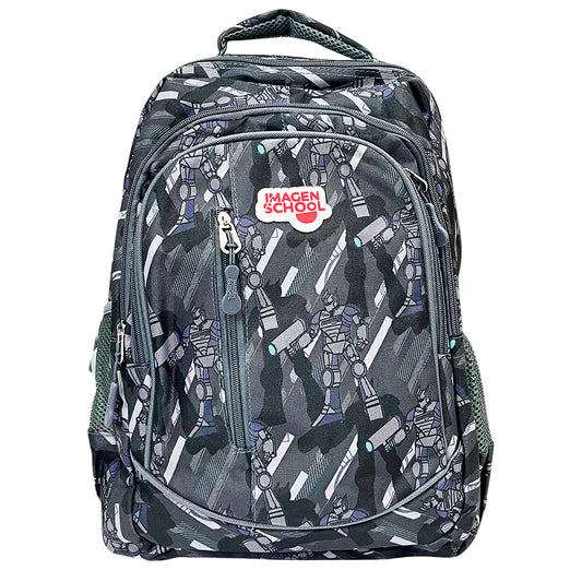 Mochila Escolar 17" Imagen School / Estampado Oscuro / Niño / Surtido