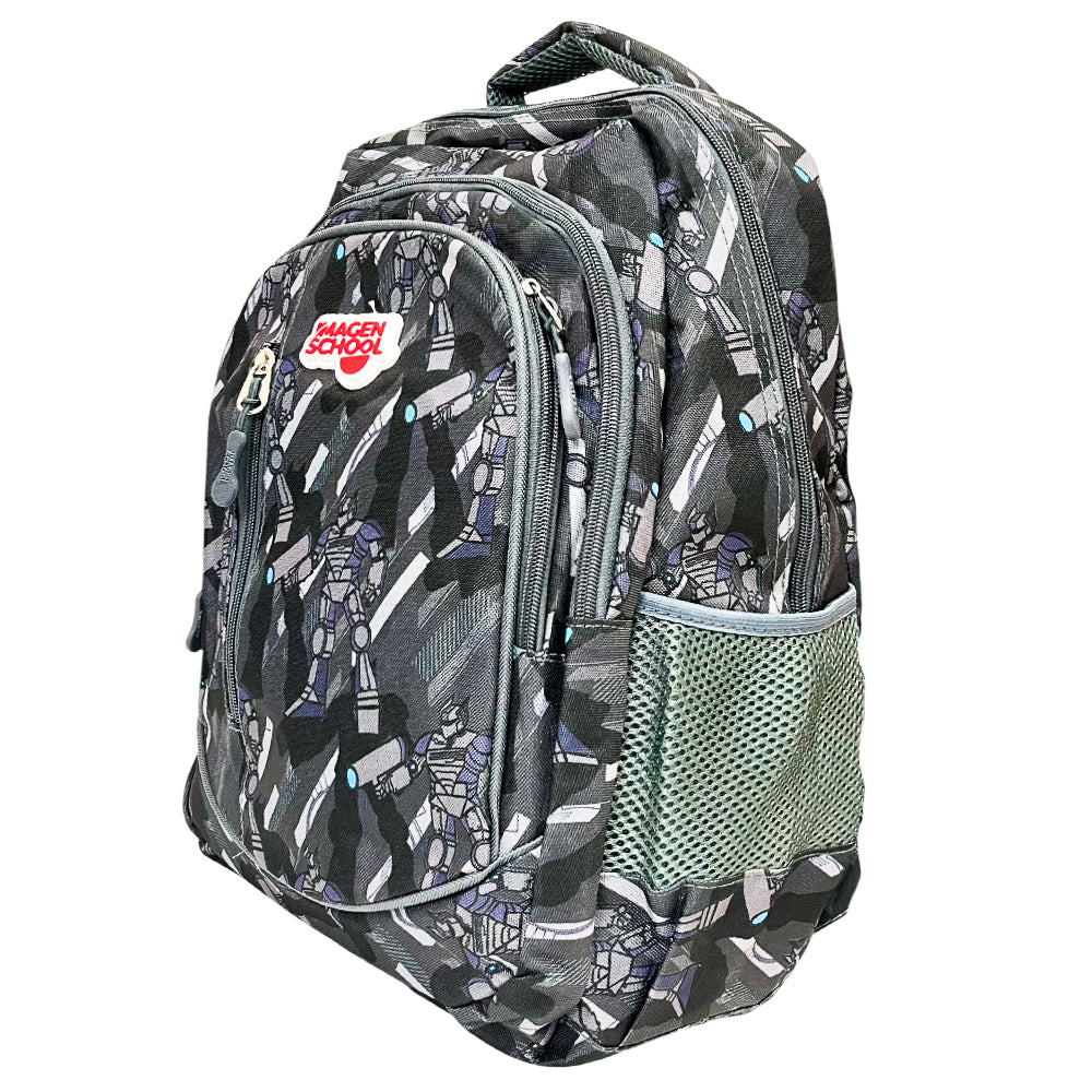 Mochila Escolar 17" Imagen School / Estampado Oscuro / Niño / Surtido