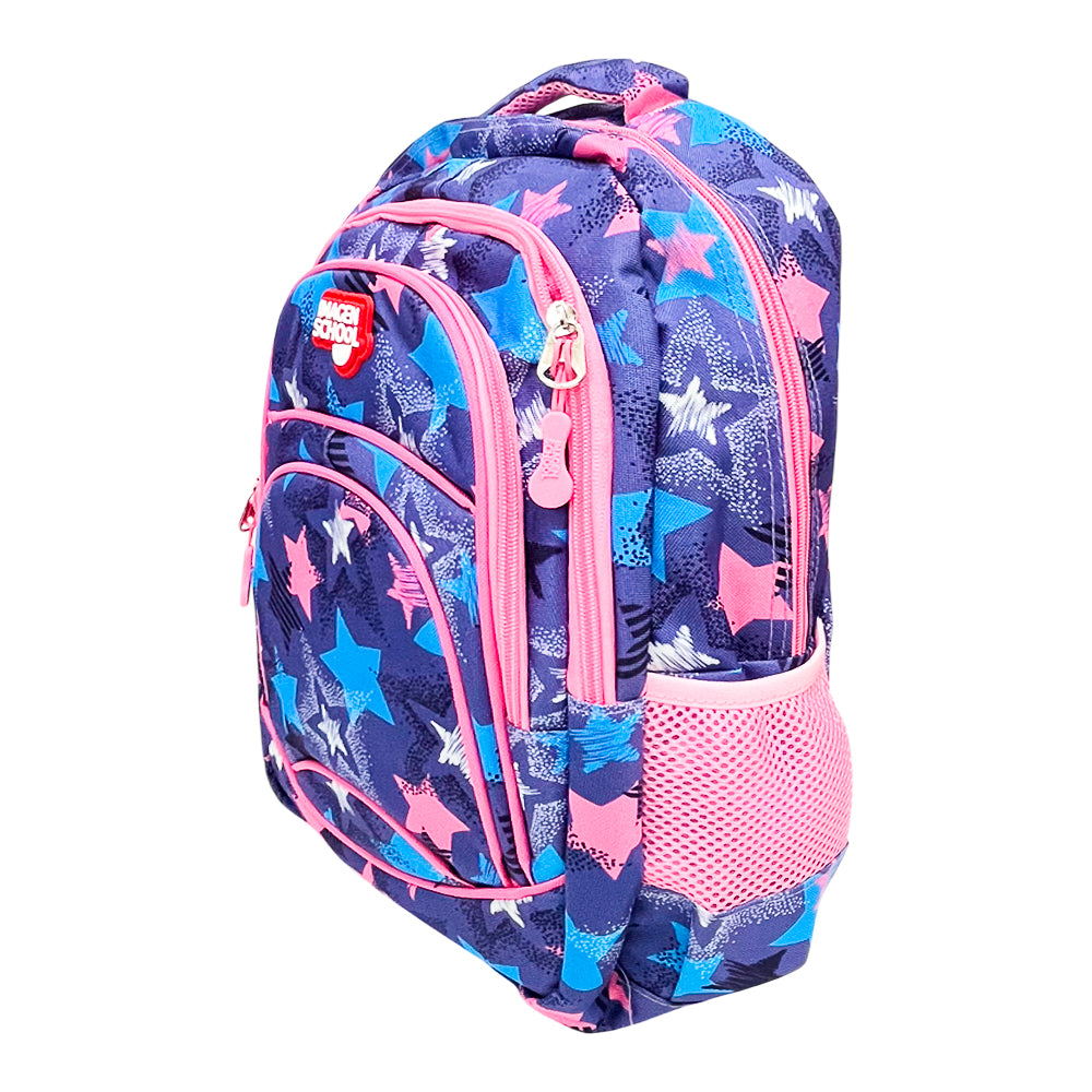 Mochila Escolar 17" Imagen School / Estampado Estrellado / Niña / Surtido