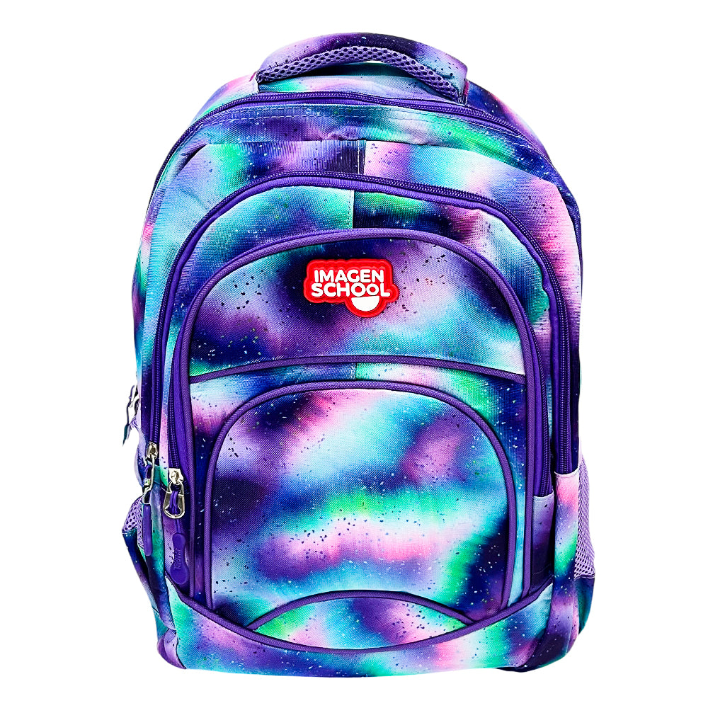 Mochila Escolar 17" Imagen School / Estampado Estrellado / Niña / Surtido