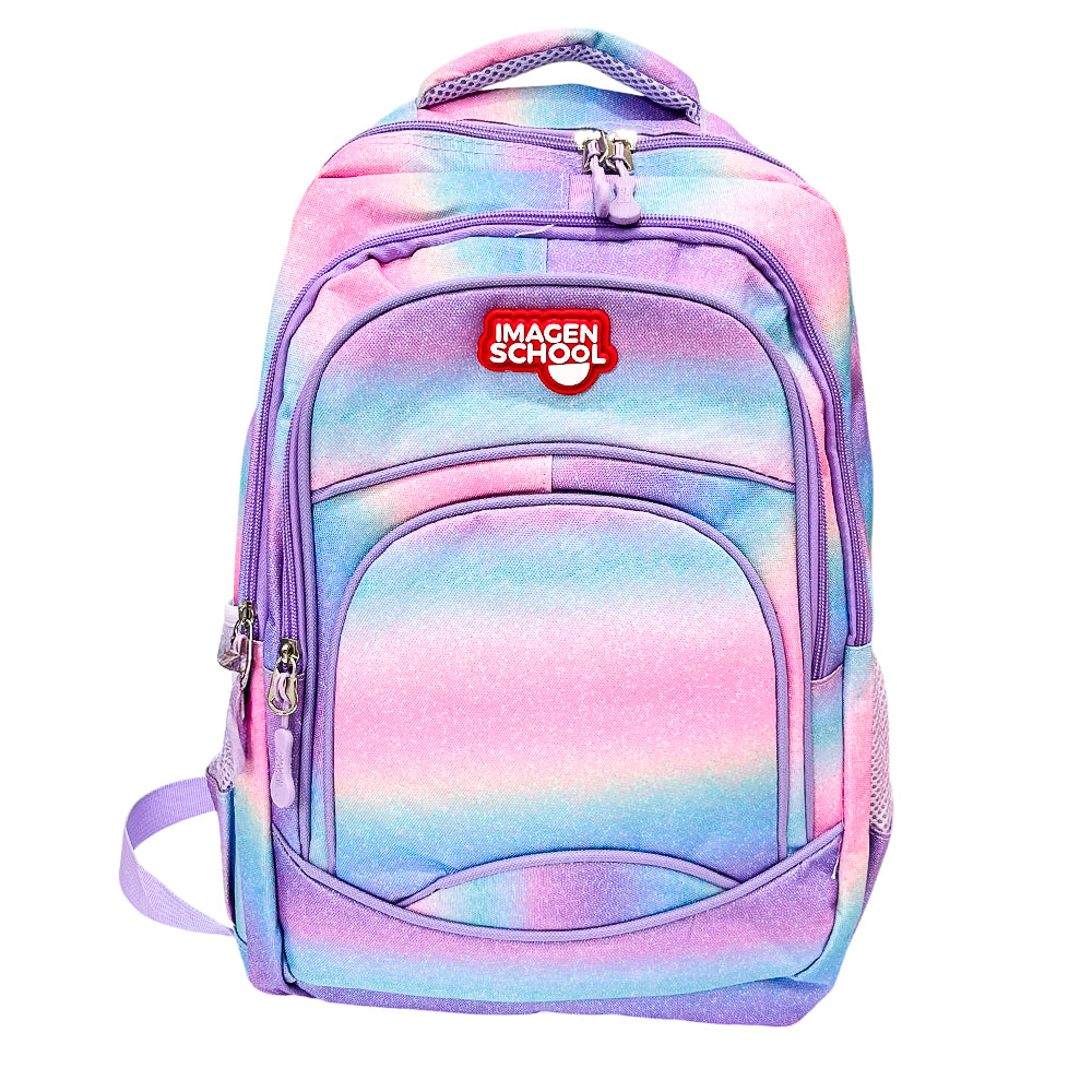 Mochila Escolar 17" Imagen School / Colores Estampado / Niña / Surtido