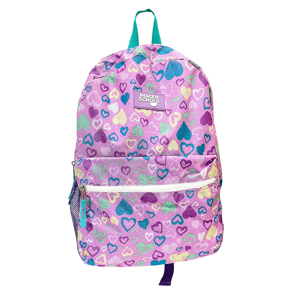 Mochila Escolar 17” Imagen School Print/Niña/Morado