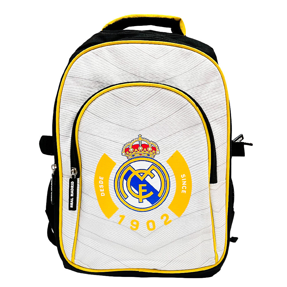 Mochila Escolar 16” Real Madrid/Negro/Blanco