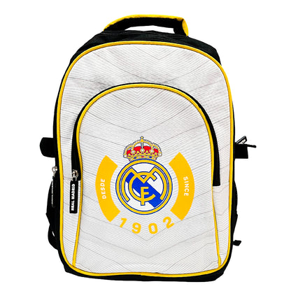 Mochila Escolar 16” Real Madrid/Negro/Blanco