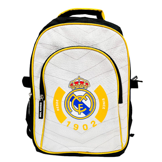 Mochila Escolar 16” Real Madrid/Negro/Blanco