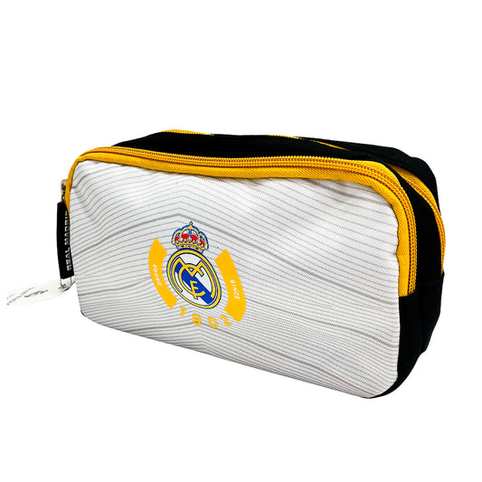 Cartuchera Real Madrid 2 Zipper/Negro/Blanco