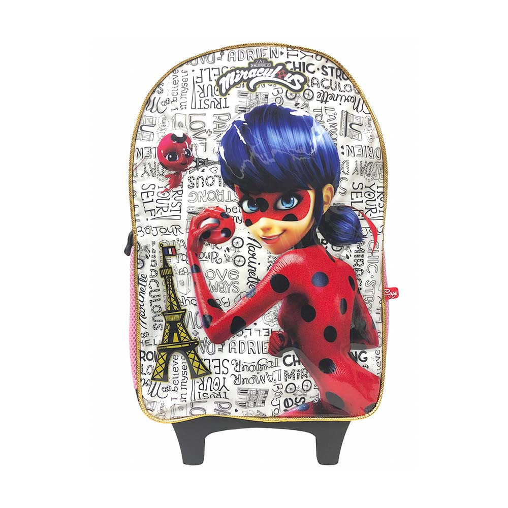 Mochila Miraculous Con Ruedas de 16"