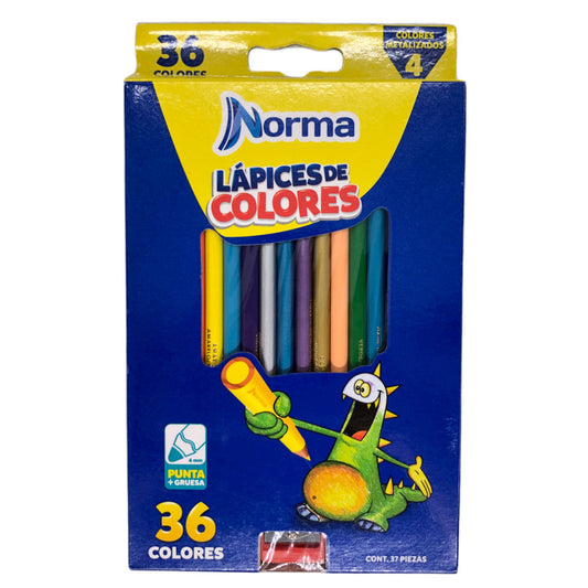 Lápices de Colores Norma Redondo de 36 Colores
