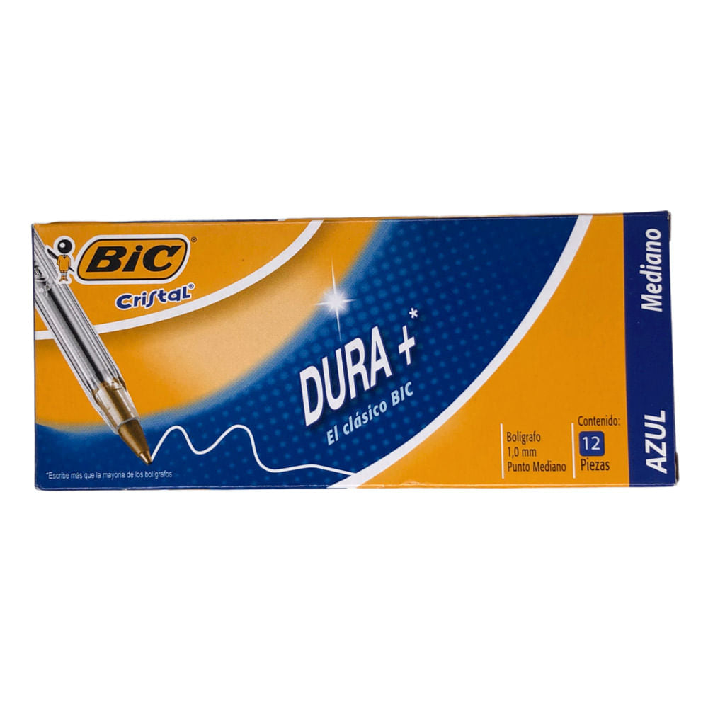 Bolígrafos Bic Clásico de 1.0 mm Azul de 12 Piezas