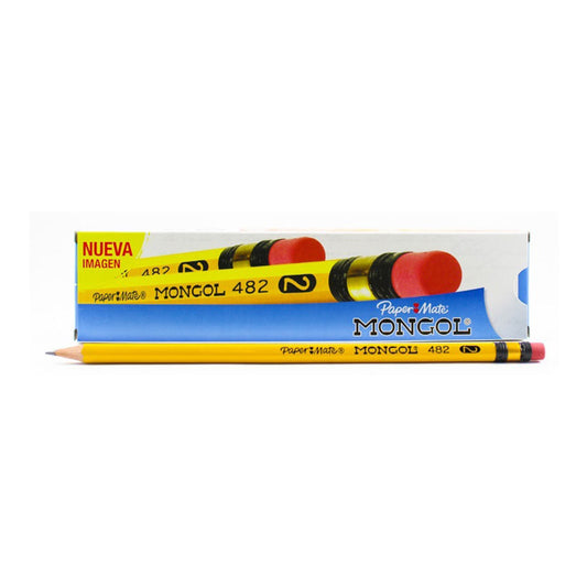 Lapiz Paper Mate Mongol No. 2 Hexagonal de 12 Piezas