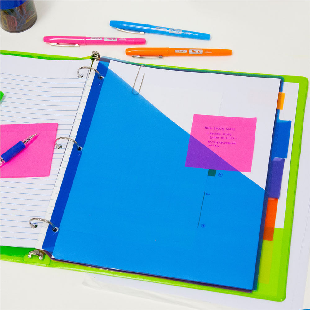 Divisiones Bazic Para Portafolios con Bolsillo 5 Piezas