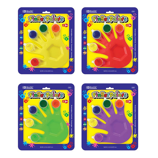 Pintadedos Bazic con Bandeja 5 ml 5 Piezas - Surtido