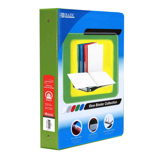 Portafolio de 3 Aros Bazic Con 2 Bolsillo