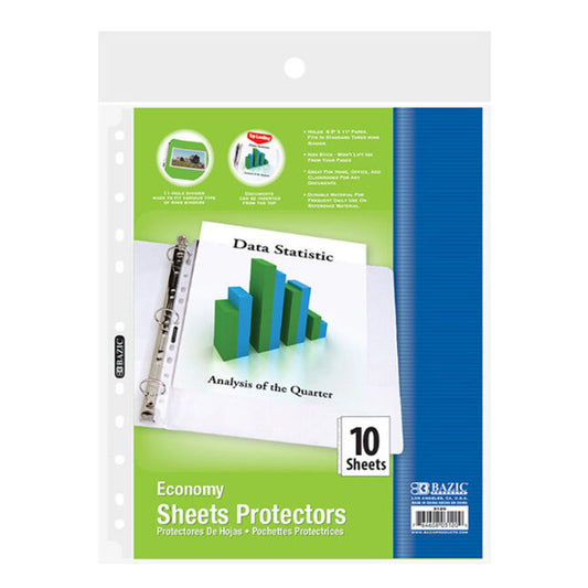 Hojas Protectoras Bazic Transparente 10 Piezas