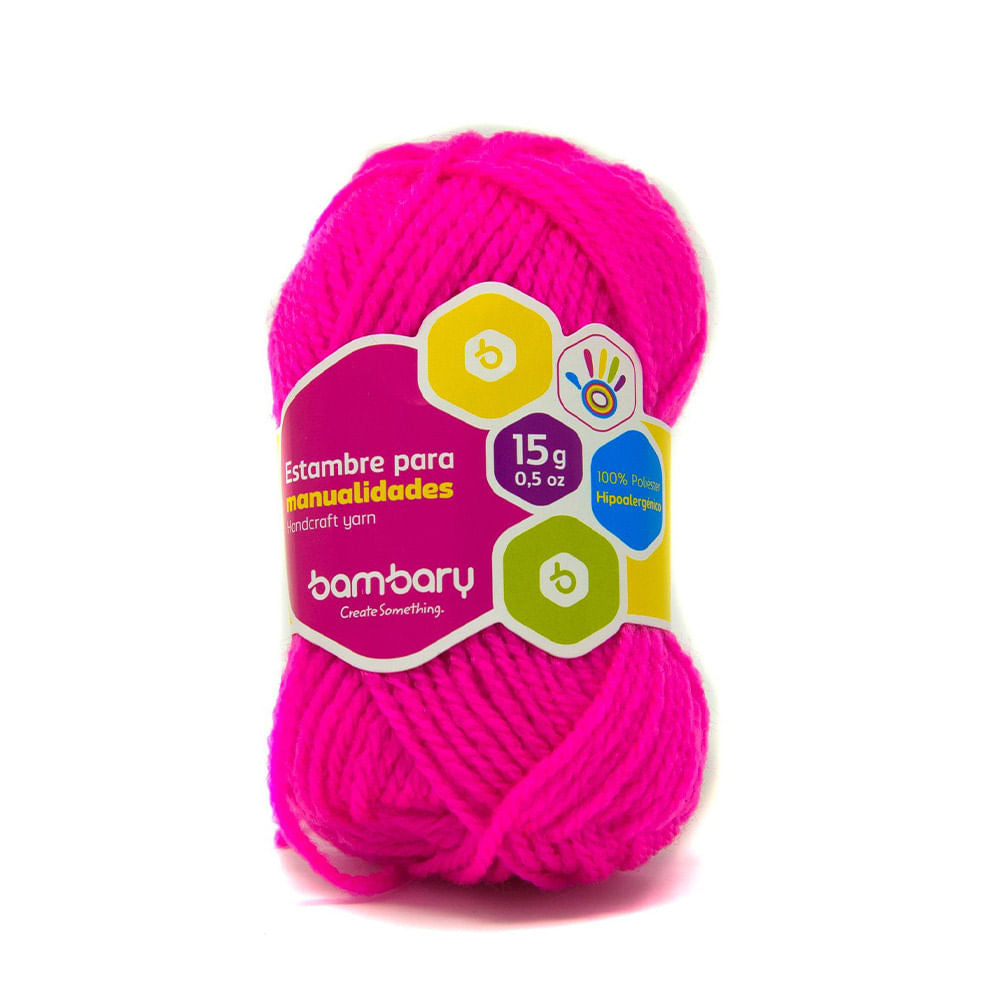 Madeja de Lana Bambary Fushia Neon 15 g