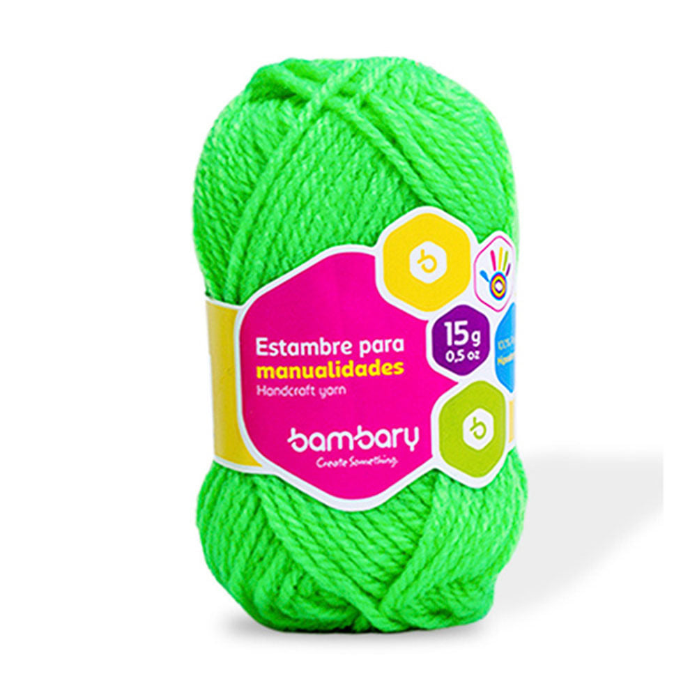 Madeja de Lana Bambary Verde Neon 15 g