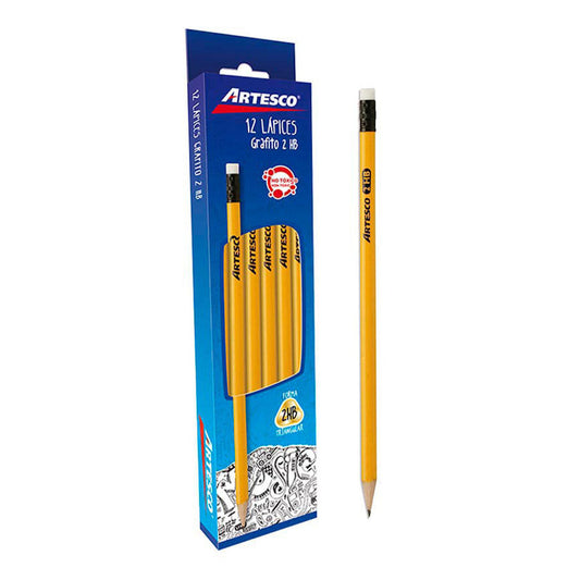 Lapíz Grafito Artesco Triangular 2HB Set de 12 Piezas