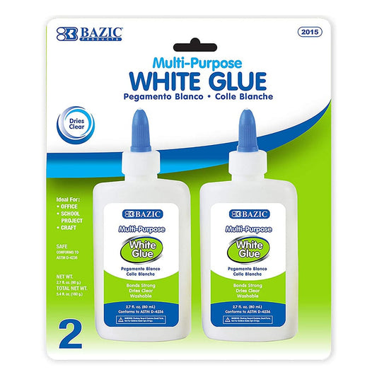 Goma Blanca Bazic 2 Piezas 4 Oz