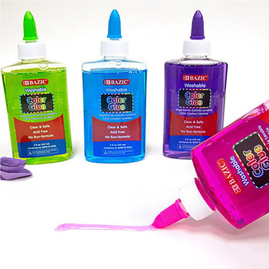 Goma Bazic Transparente Colores 5 Oz - Surtido