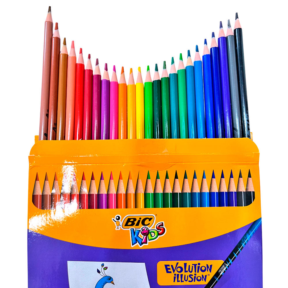 Lápices de Colores Bic Evolution / 24 Unidades / Borrables