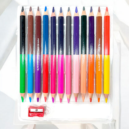 Lápices de Colores Triangular Alfa / 24 Colores / Jumbo