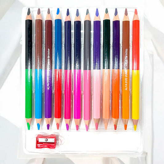 Lápices de Colores Triangular Alfa / 24 Colores / Jumbo