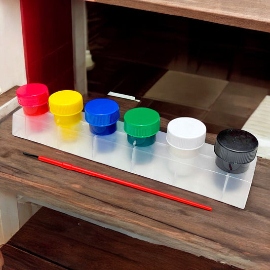 Tempera Durable / 6 Colores Brillantes / Con Pincel
