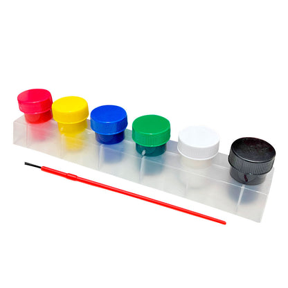 Tempera Durable / 6 Colores Brillantes / Con Pincel