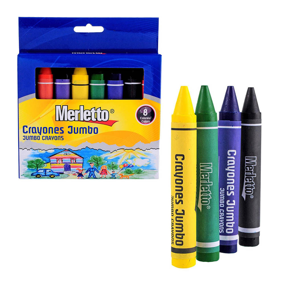 Crayones Jumbo Merletto de 8 Piezas