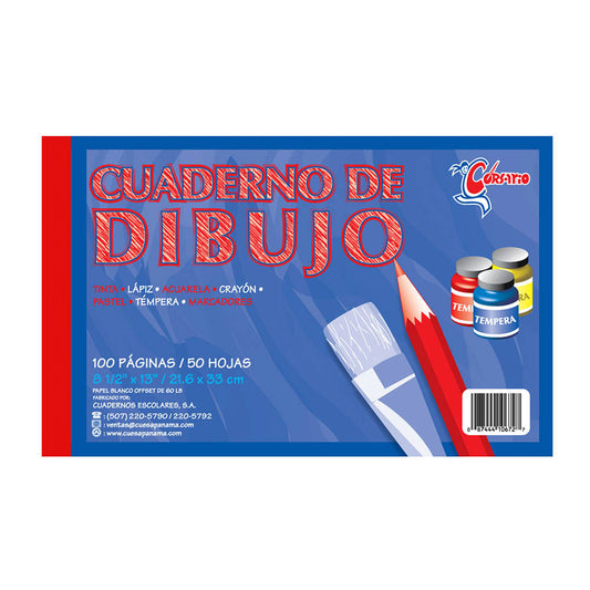 Libreta de Dibujo Corsario de 100 Páginas 8 1/2" x 13"