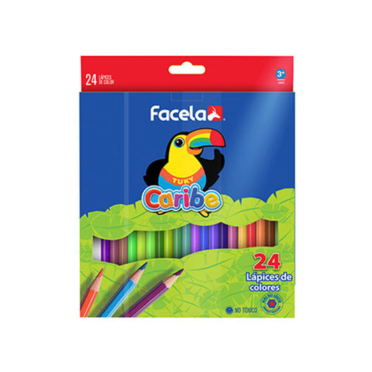 Lápices de Colores Facela Hexagonal de 24 Colores