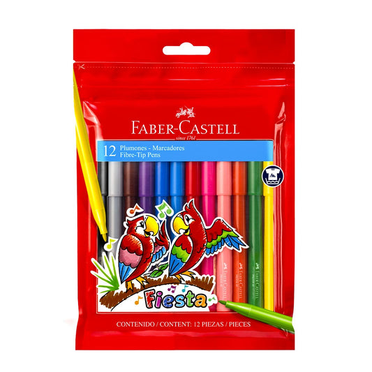 Marcador Fiesta Faber Castell 12 Piezas