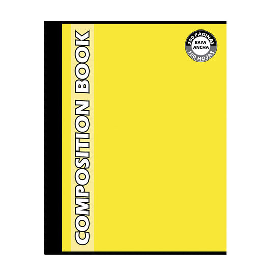 Cuaderno Cosido Mediano Raya Ancha Balboa Composition de 200 Páginas - Surtido