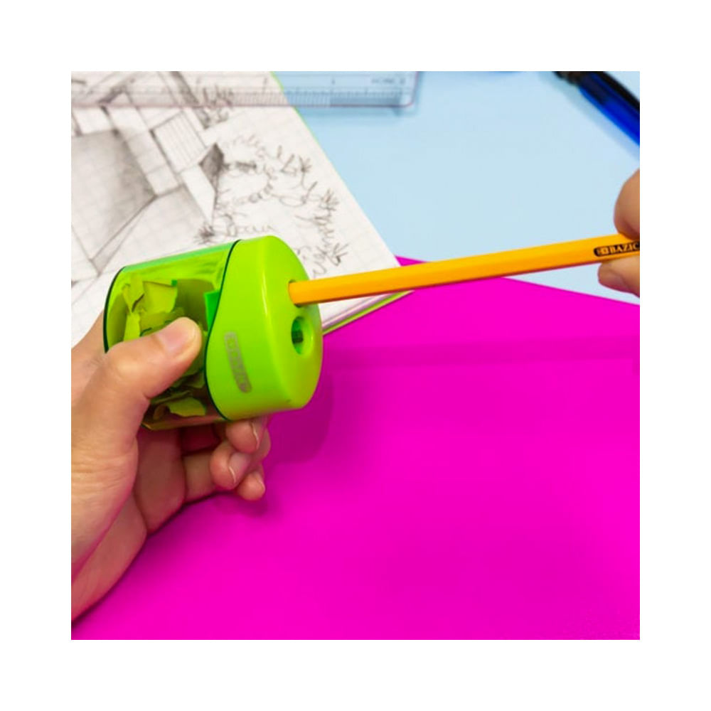 Sacapunta Bazic de Dos Orificios Con Deposito - Surtido