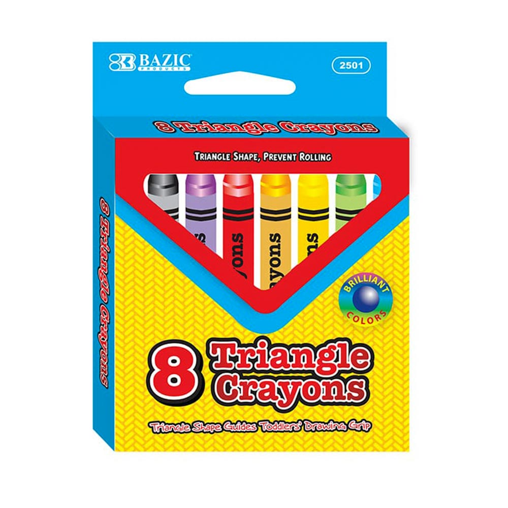 Crayones Jumbo Bazic Triangular de 8 Colores