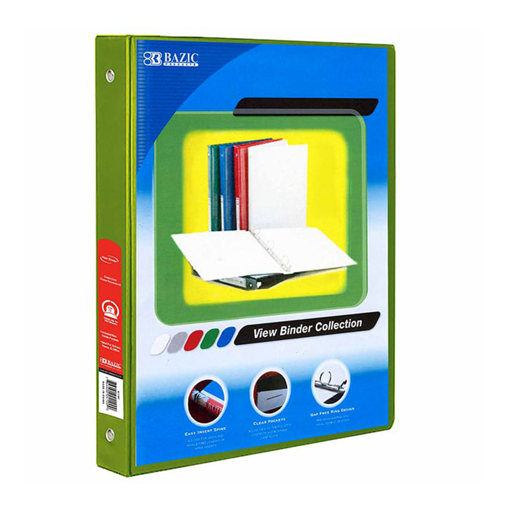 Portafolio de 3 Aros Bazic Con 2 Bolsillo de 1/2"