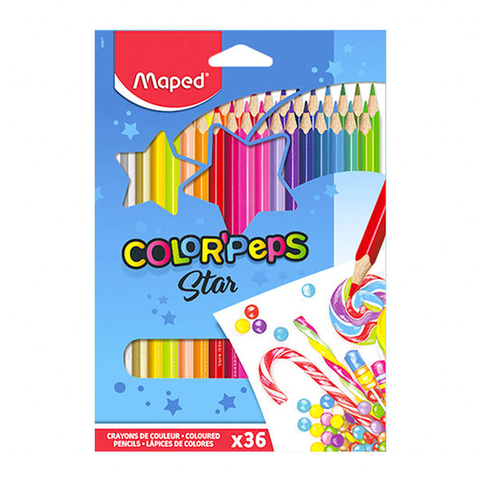 Lápices de Colores Maped Color'Peps Triangular de 36 Colores