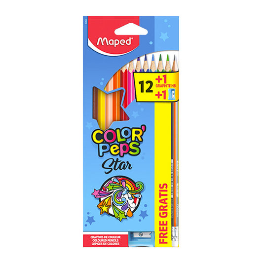 Lápices de Colores Maped Color'Peps Triangular de 12 Colores