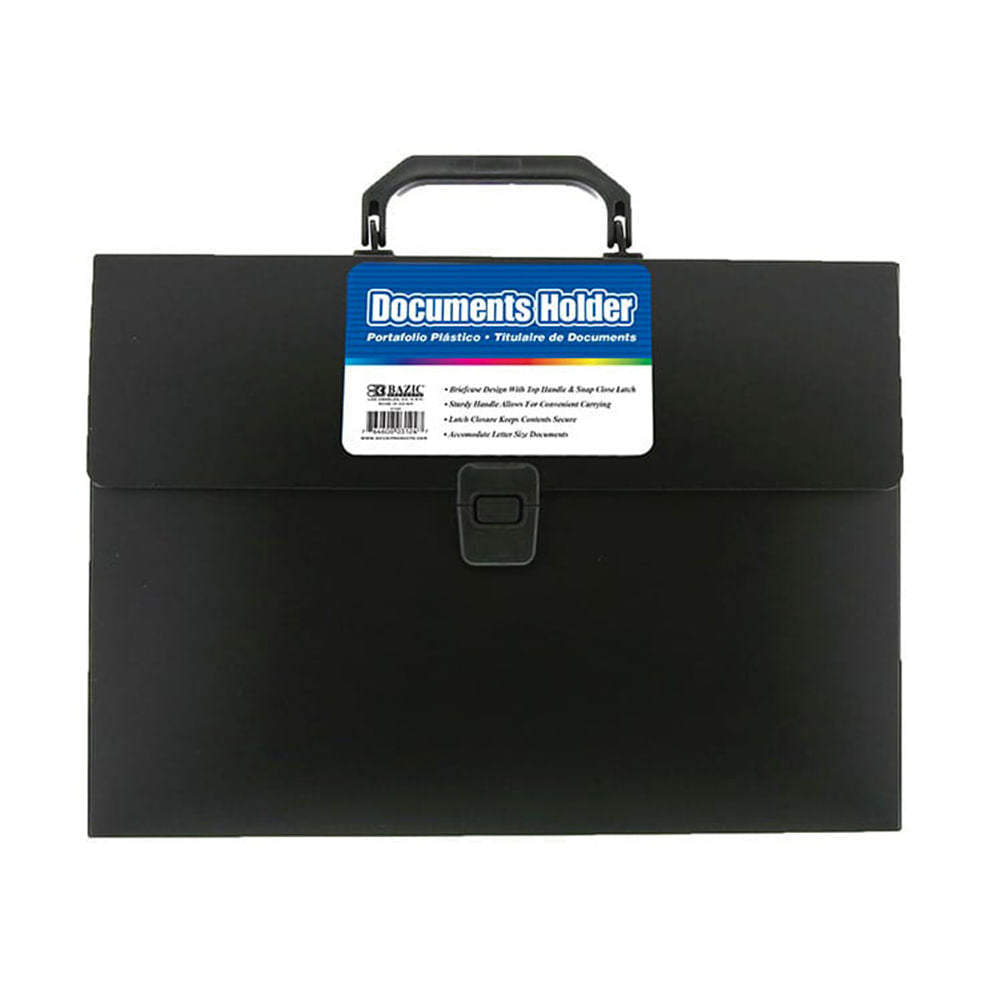 Maletín Archivador Tamaño Carta Bazic Plástico Con Agarre