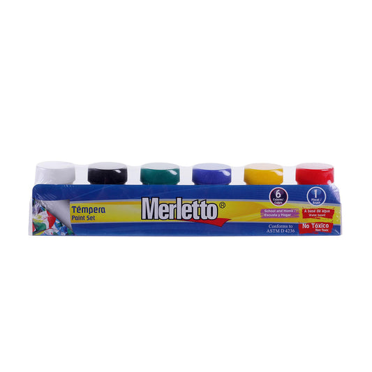 Tempera Merletto 20 ml 6 Colores