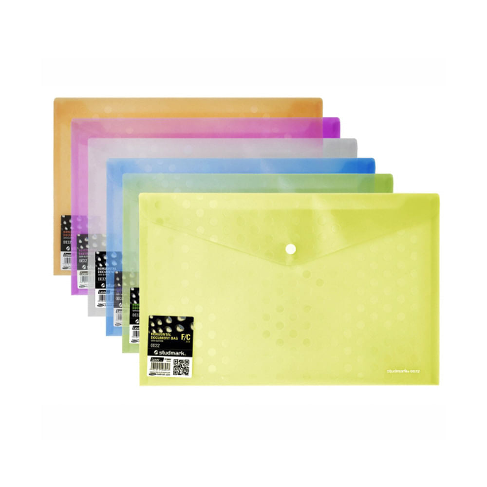 Sobre Tamaño Oficio Studmark Plástico Con Broche - Surtido