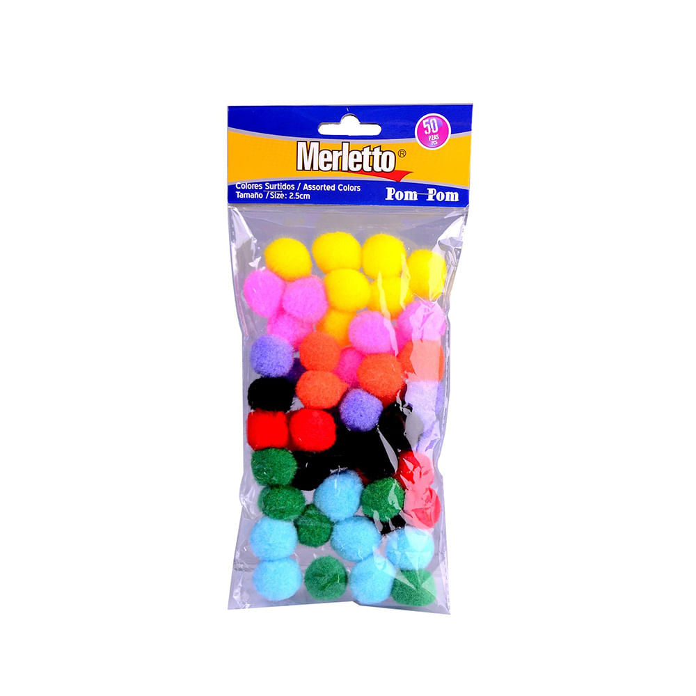 Pom Pom Merletto 50 Piezas - Surtido