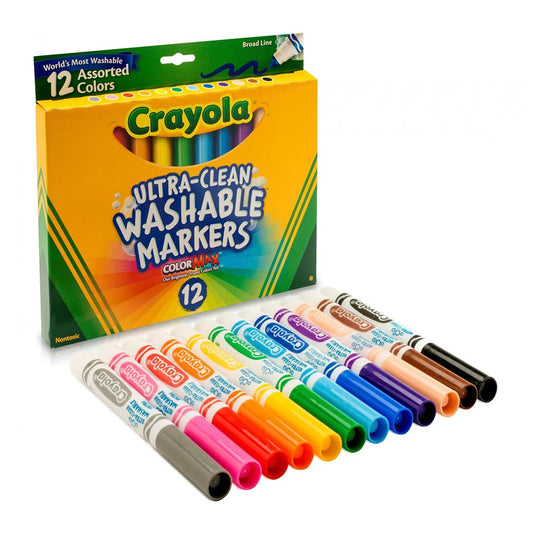 Marcadores Crayola Lavables Gruesos 12 Colores