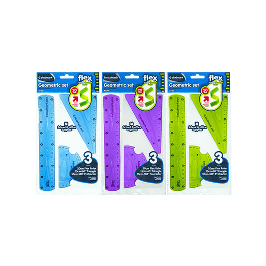 Juego de Geometria Flexible Studmark 3 Piezas - Surtido