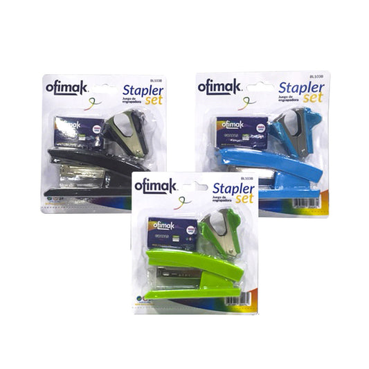 Set Engrapadora Quitagrapas y Grapas Ofimak - Surtido