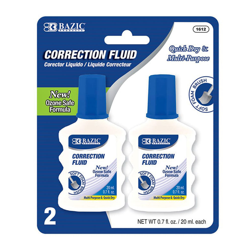 Líquido Corrector Bazic Con Brocha 20 ml 2 Piezas