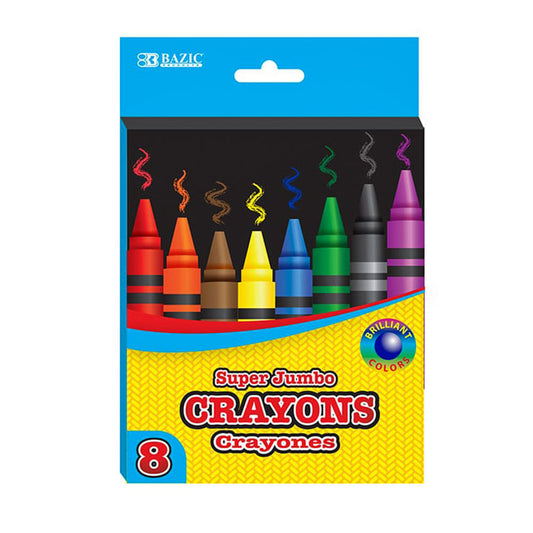 Crayones Super Jumbo Bazic de 8 Colores