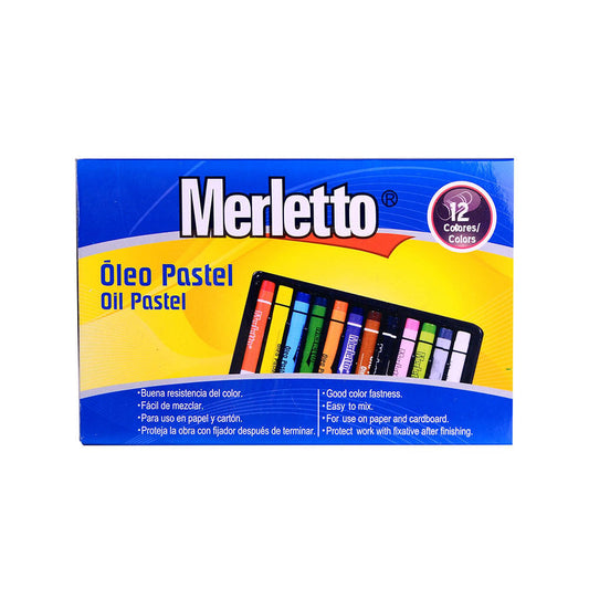 Oleo de Colores Pasteles Merletto 12 Piezas