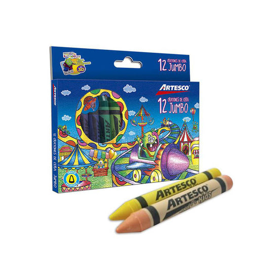 Crayones Artesco Jumbo 12 Colores