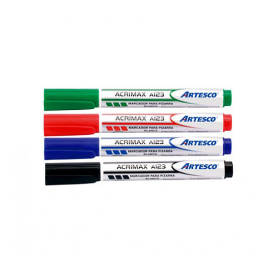 Marcadores de Tablero Artesco Acrimax A123 de 4 Colores